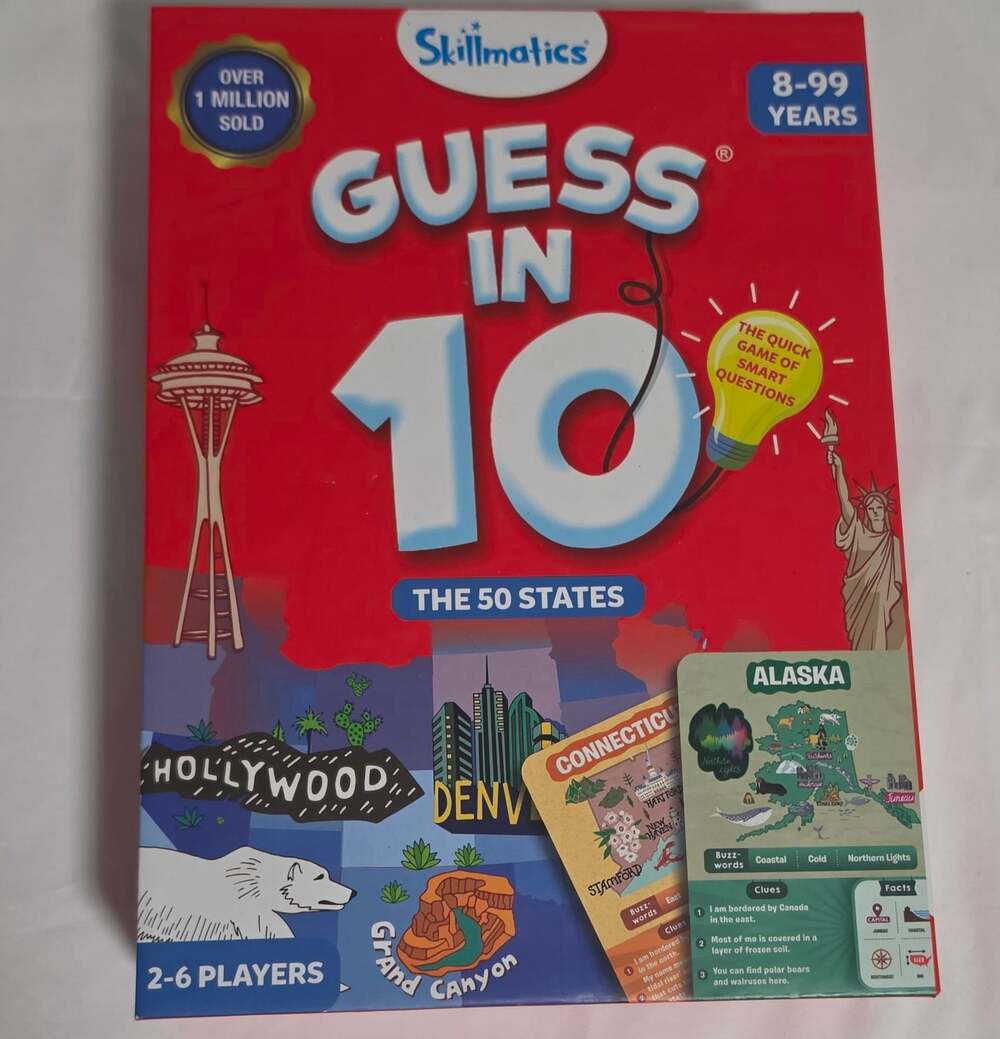 Skillmatics Guess in 10: The 50 States Educational Card Game
